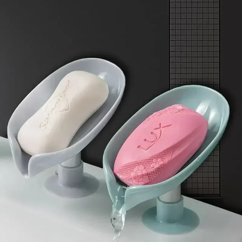 Kitchen Zo - 잎 모양 비누 받침대, 흡착식 비누통,