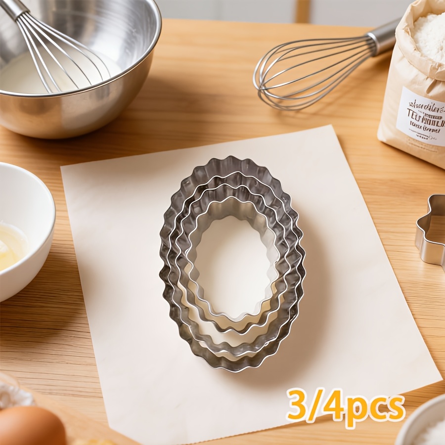 Kitchen Baking Utensils - 스테인리스 스틸 물결 모양 계란형 원형