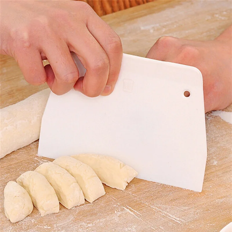 Bench Scraper Dough - 1PC 플라스틱 반죽 스크레이퍼, 다목적 식품