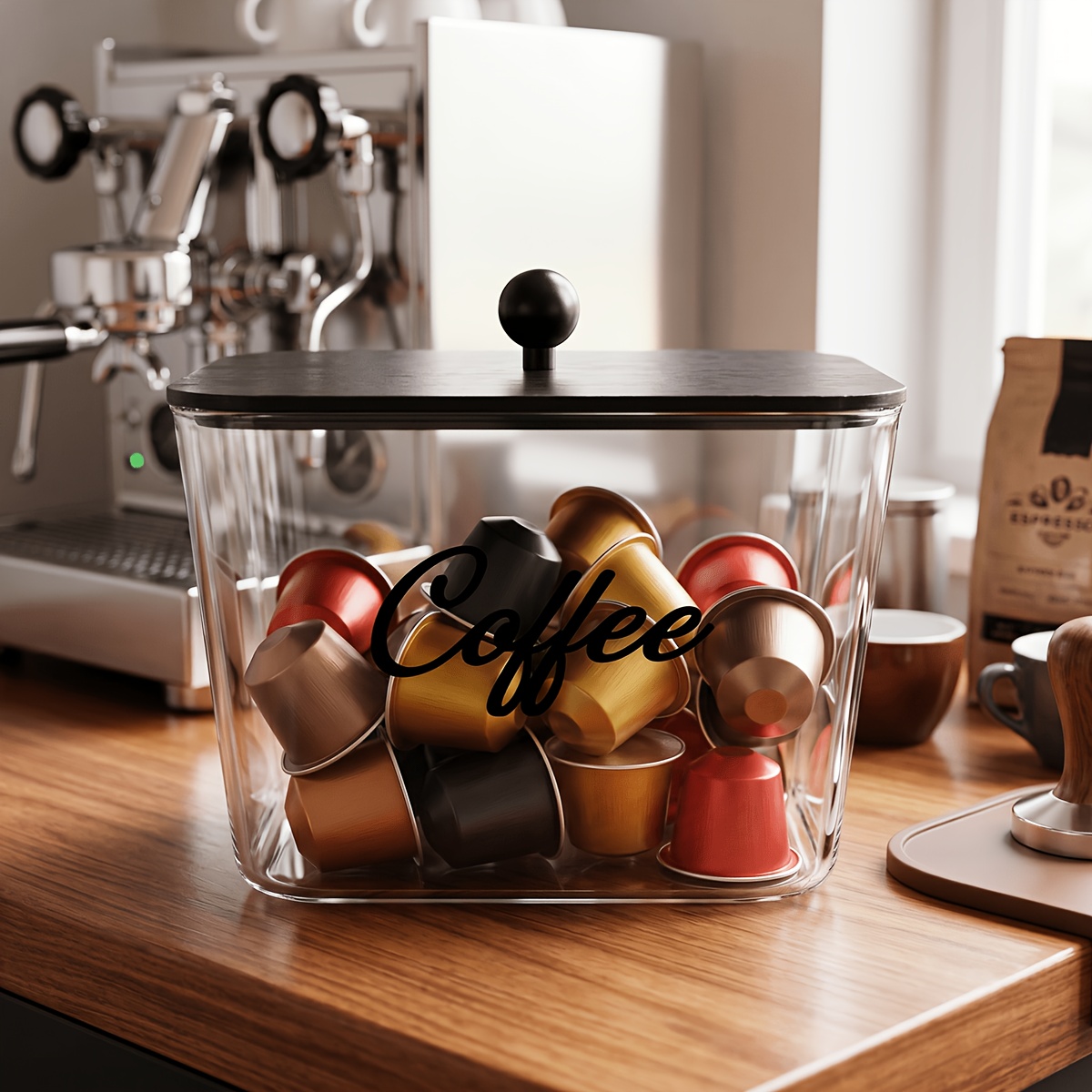 Kitchen Baking Tray Organizer - 뚜껑이 있는 커피 포드 홀더 플라스틱