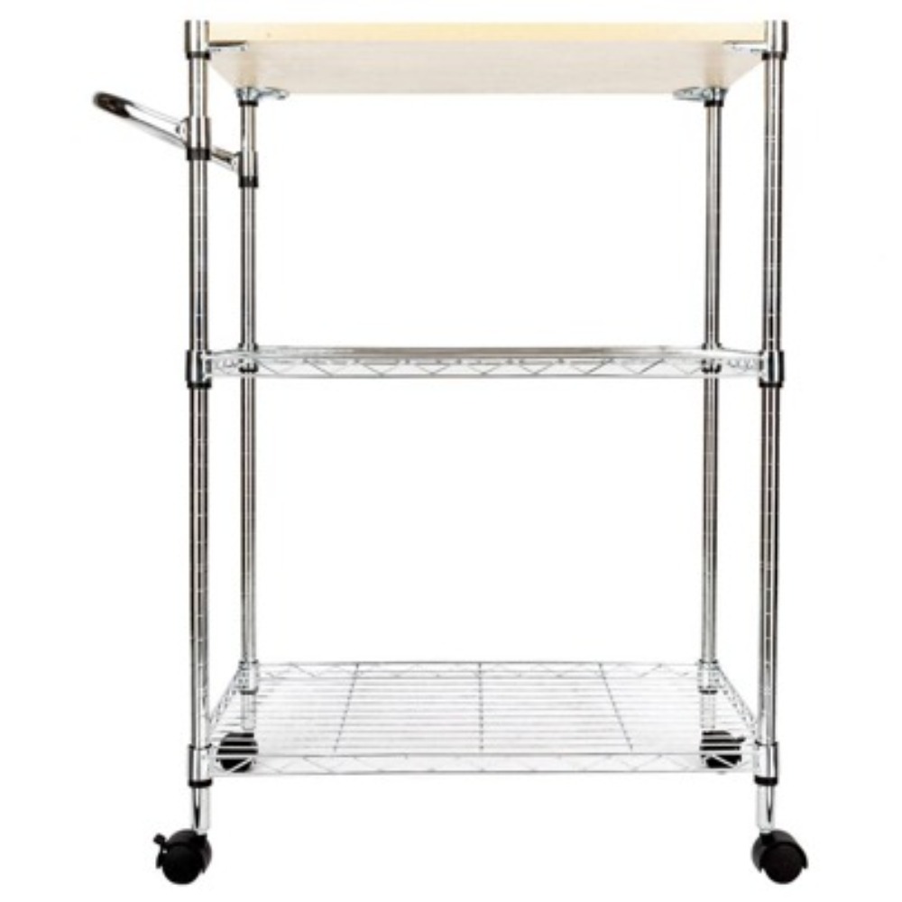 Kitchen Baking Trolley - 3단 스틸 프레임 롤링 주방 카트,