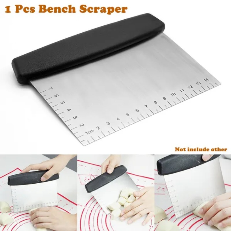 Bench Scraper Dough - 1 Pc 스테인레스 스틸 벤치 스크레이퍼