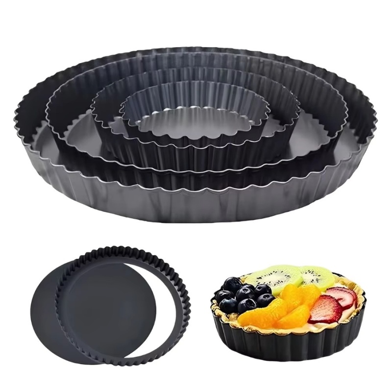 Kitchen Baking Pan - 1개 분리형 바닥이 있는 플루트형 타르트
