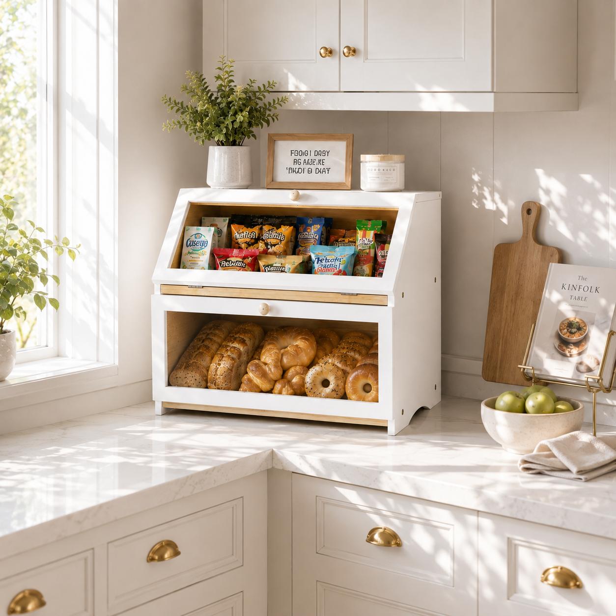 HOMEKOKO 주방 조리대용 이중 레이어 빵 보관함, - Kitchen Baking Tray Organizer 리뷰 및 가격