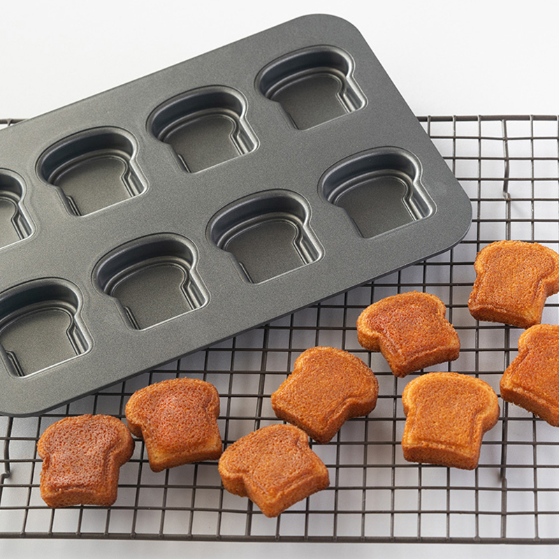 8 캐비티 토스트 빵 패턴 탄소강 케이크 금형 마들렌  - Kitchen Baking Pan 리뷰 및 가격