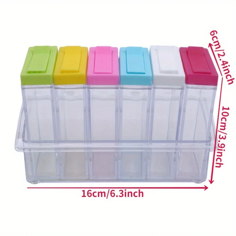 투명 조미료 6 그리드 조미료 상자 6 조각 세트 주방 - Kitchen Baking Tray Organizer 리뷰 및 가격