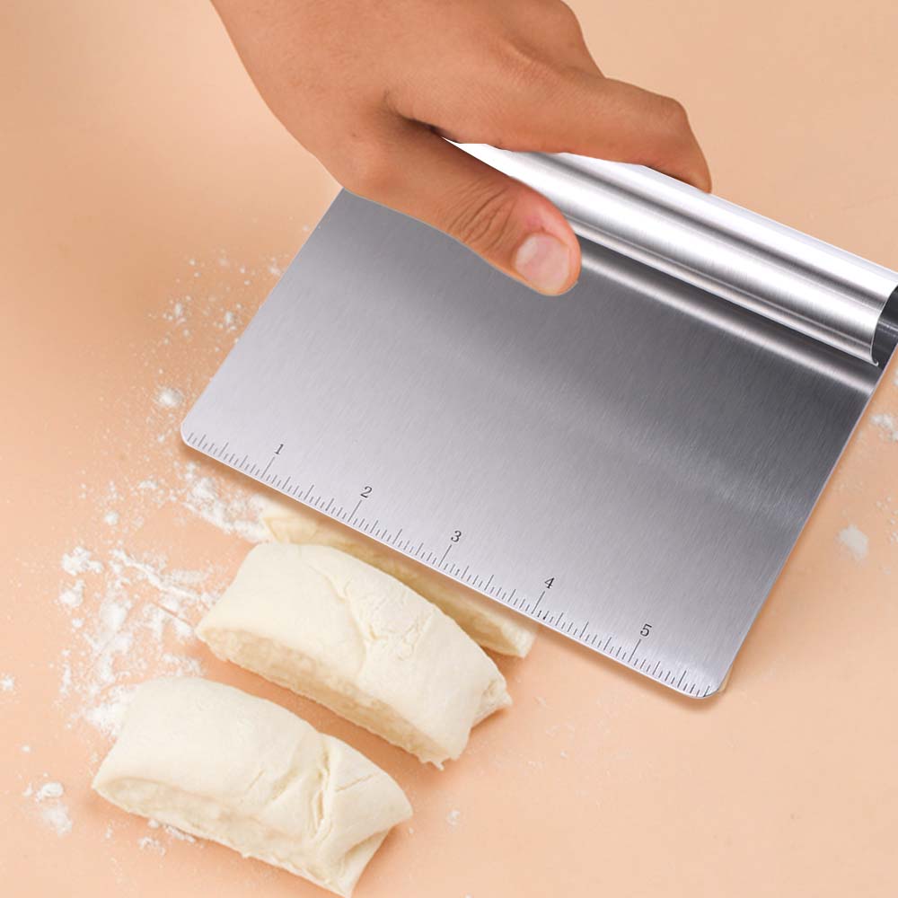 다기능 스테인리스 스틸 반죽 커터, 곡선형 가장자리 일 - Bench Scraper Dough 리뷰 및 가격