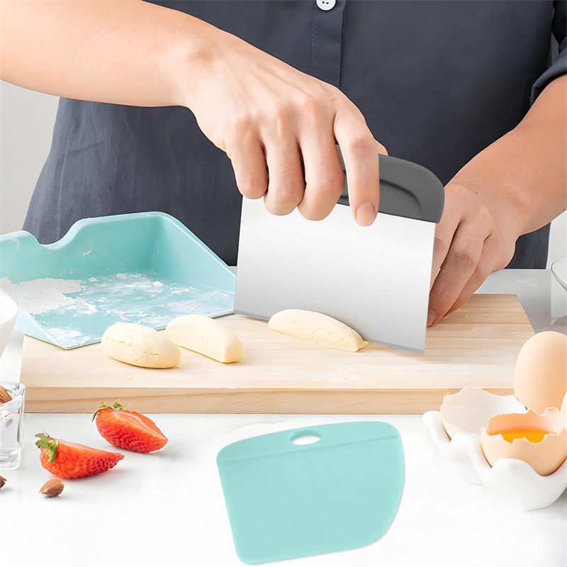 2 IN 1 벤치 스크레이퍼 반죽 커터 스테인리스 스틸 - Bench Scraper Dough 리뷰 및 가격