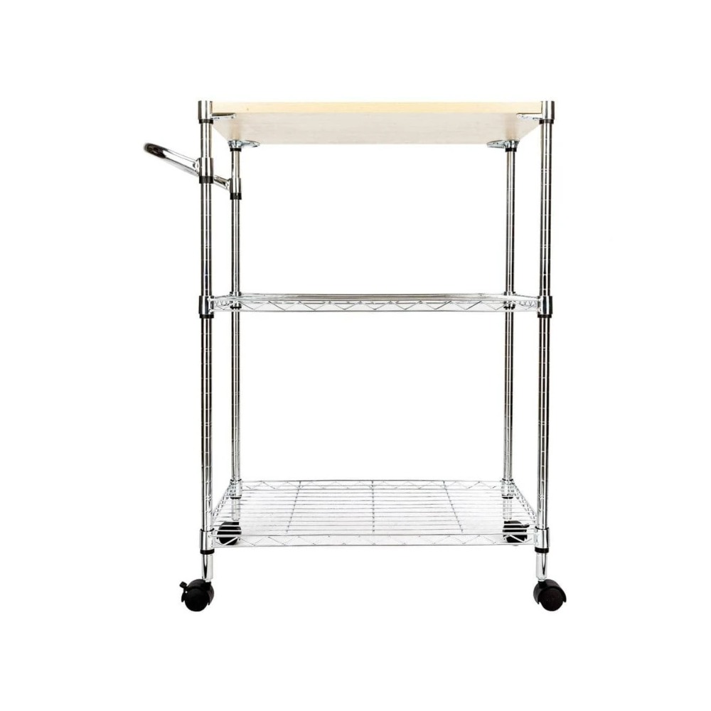3단 스틸 프레임 롤링 주방 카트, 식사, 베이킹, 커 - Kitchen Baking Trolley 리뷰 및 가격