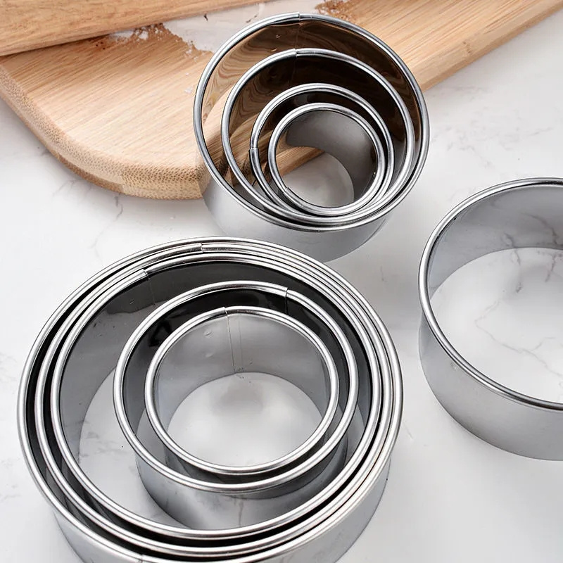 5PCS 라운드 스테인레스 스틸 비스킷 금형 만두 피부 - Kitchen Baking Utensils 리뷰 및 가격
